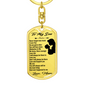 To My Son Best Thing Ever Keychain Stainless Steel or 18k Gold Dog Tag Keyring-Express Your Love Gifts