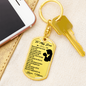 To My Son Best Thing Ever Keychain Stainless Steel or 18k Gold Dog Tag Keyring-Express Your Love Gifts