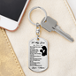 To My Son Best Thing Ever Keychain Stainless Steel or 18k Gold Dog Tag Keyring-Express Your Love Gifts