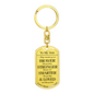 To My Son Brave Strong And Smart Keychain Stainless Steel or 18k Gold Dog Tag Keyring-Express Your Love Gifts
