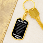 To My Son Carry You In My Arms Keychain Stainless Steel or 18k Gold Dog Tag Keyring-Express Your Love Gifts