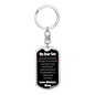 To My Son Carry You In My Arms Keychain Stainless Steel or 18k Gold Dog Tag Keyring-Express Your Love Gifts