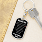 To My Son Carry You In My Arms Keychain Stainless Steel or 18k Gold Dog Tag Keyring-Express Your Love Gifts