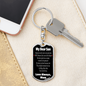 To My Son Carry You In My Arms Keychain Stainless Steel or 18k Gold Dog Tag Keyring-Express Your Love Gifts