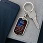 To My Son Difficult Road Keychain Stainless Steel or 18k Gold Dog Tag Keyring-Express Your Love Gifts