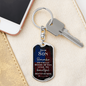 To My Son Difficult Road Keychain Stainless Steel or 18k Gold Dog Tag Keyring-Express Your Love Gifts
