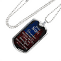 To My Son Difficult Road Necklace Stainless Steel or 18k Gold Dog Tag 24" Chain-Express Your Love Gifts