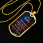 To My Son Difficult Road Necklace Stainless Steel or 18k Gold Dog Tag 24" Chain-Express Your Love Gifts