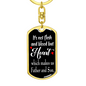 To My Son Heart Makes Us Father And Son Keychain Stainless Steel or 18k Gold Dog Tag Keyring-Express Your Love Gifts