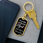 To My Son Heart Makes Us Father And Son Keychain Stainless Steel or 18k Gold Dog Tag Keyring-Express Your Love Gifts