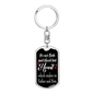 To My Son Heart Makes Us Father And Son Keychain Stainless Steel or 18k Gold Dog Tag Keyring-Express Your Love Gifts