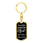 To My Son Heart Makes Us Father And Son Keychain Stainless Steel or 18k Gold Dog Tag Keyring-Express Your Love Gifts