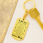 To My Son I Love You As You Grow Older Keychain Stainless Steel or 18k Gold Dog Tag Keyring-Express Your Love Gifts