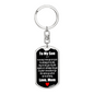To My Son I'm So Lucky To Have You Keychain Stainless Steel or 18k Gold Dog Tag Keyring-Express Your Love Gifts