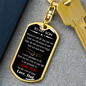 To My Son I Pray You Will Always Be Safe Keychain Stainless Steel or 18k Gold Dog Tag Keyring-Express Your Love Gifts