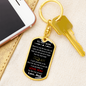 To My Son I Pray You Will Always Be Safe Keychain Stainless Steel or 18k Gold Dog Tag Keyring-Express Your Love Gifts