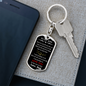 To My Son I Pray You Will Always Be Safe Keychain Stainless Steel or 18k Gold Dog Tag Keyring-Express Your Love Gifts