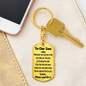 To My Son Journey In Life Keychain Stainless Steel or 18k Gold Dog Tag Keyring-Express Your Love Gifts