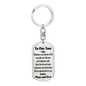 To My Son Journey In Life Keychain Stainless Steel or 18k Gold Dog Tag Keyring-Express Your Love Gifts