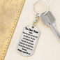 To My Son Journey In Life Keychain Stainless Steel or 18k Gold Dog Tag Keyring-Express Your Love Gifts