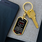 To My Son Love At First Sight Keychain Stainless Steel or 18k Gold Dog Tag Keyring-Express Your Love Gifts