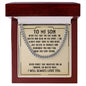To My Son Never Feel That You're Alone Cuban Chain-Express Your Love Gifts
