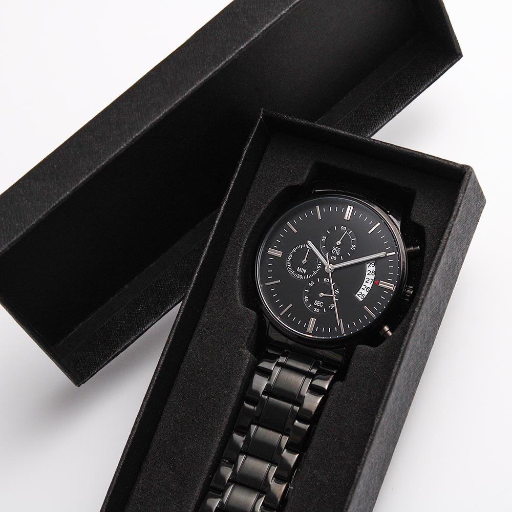 To My Son Never Forget Men's Watch Multifunction Stainless Steel W Copper Dial-Express Your Love Gifts