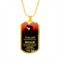 To My Son Never Forget Necklace Stainless Steel or 18k Gold Dog Tag 24" Chain-Express Your Love Gifts