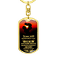 To My Son Never Forget That Keychain Stainless Steel or 18k Gold Dog Tag Keyring-Express Your Love Gifts