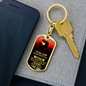 To My Son Never Forget That Keychain Stainless Steel or 18k Gold Dog Tag Keyring-Express Your Love Gifts