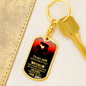 To My Son Never Forget That Keychain Stainless Steel or 18k Gold Dog Tag Keyring-Express Your Love Gifts