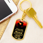 To My Son Never Forget That Keychain Stainless Steel or 18k Gold Dog Tag Keyring-Express Your Love Gifts