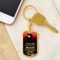 To My Son Never Forget That Keychain Stainless Steel or 18k Gold Dog Tag Keyring-Express Your Love Gifts