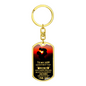To My Son Never Forget That Keychain Stainless Steel or 18k Gold Dog Tag Keyring-Express Your Love Gifts