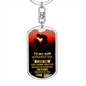 To My Son Never Forget That Keychain Stainless Steel or 18k Gold Dog Tag Keyring-Express Your Love Gifts