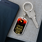 To My Son Never Forget That Keychain Stainless Steel or 18k Gold Dog Tag Keyring-Express Your Love Gifts