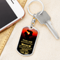 To My Son Never Forget That Keychain Stainless Steel or 18k Gold Dog Tag Keyring-Express Your Love Gifts