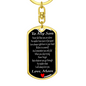 To My Son Right Here In Your Heart Keychain Stainless Steel or 18k Gold Dog Tag Keyring-Express Your Love Gifts