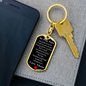 To My Son Right Here In Your Heart Keychain Stainless Steel or 18k Gold Dog Tag Keyring-Express Your Love Gifts