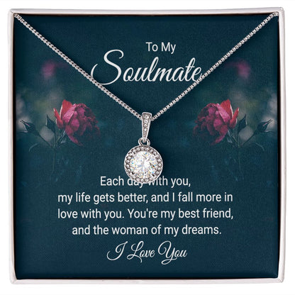 To My Soulmate Each Day With You Eternal Hope Necklace Message Card-Express Your Love Gifts