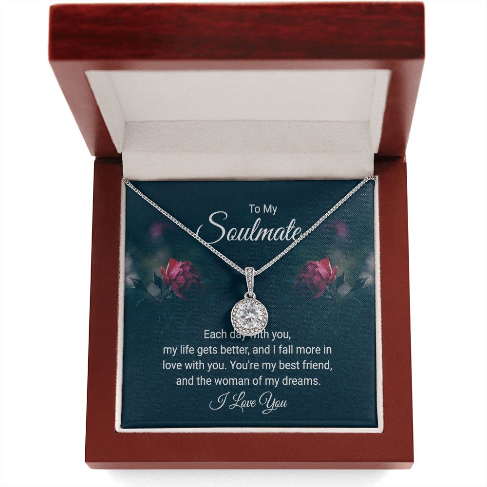 To My Soulmate Each Day With You Eternal Hope Necklace Message Card-Express Your Love Gifts