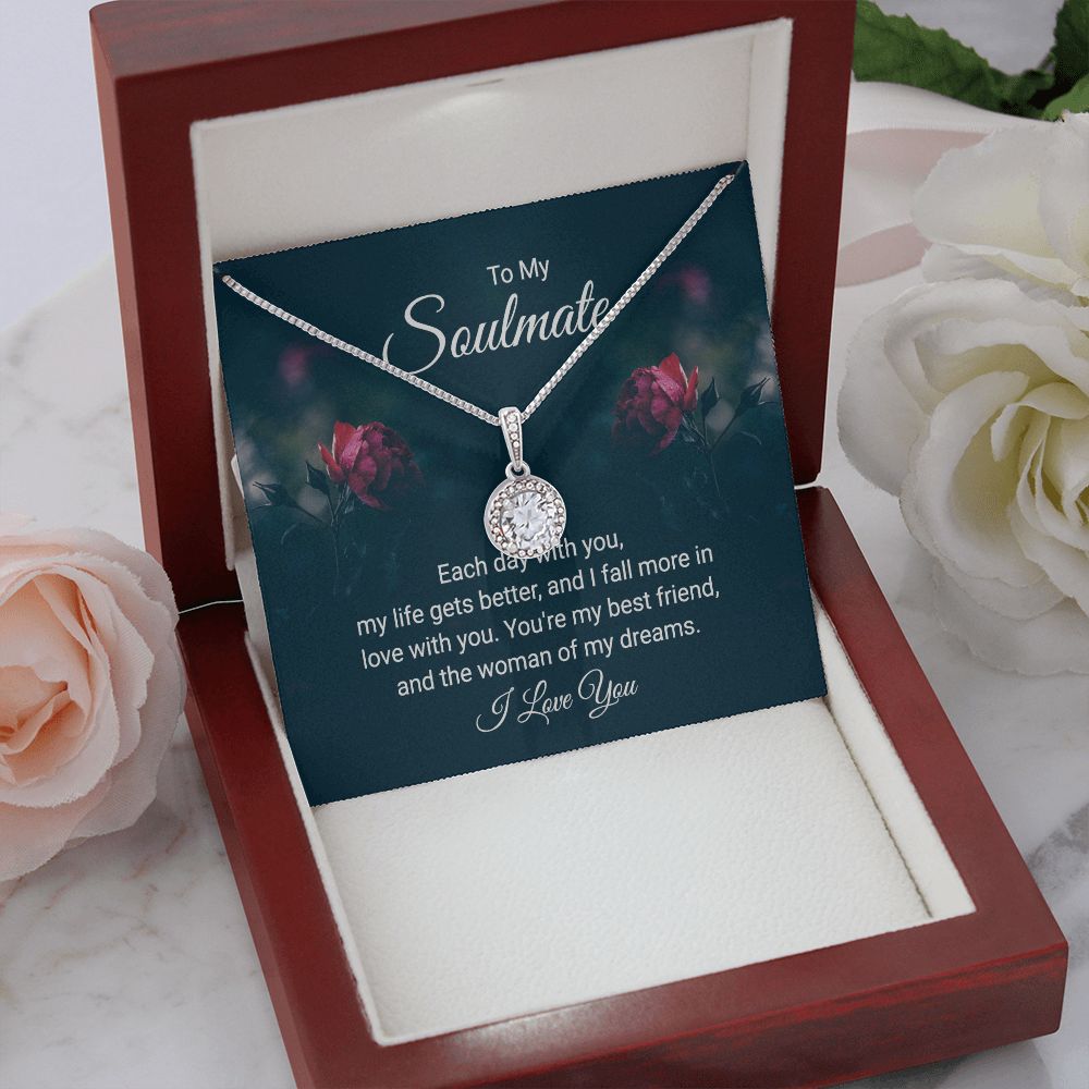 To My Soulmate Each Day With You Eternal Hope Necklace Message Card-Express Your Love Gifts