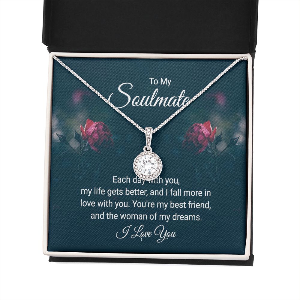 To My Soulmate Each Day With You Eternal Hope Necklace Message Card-Express Your Love Gifts