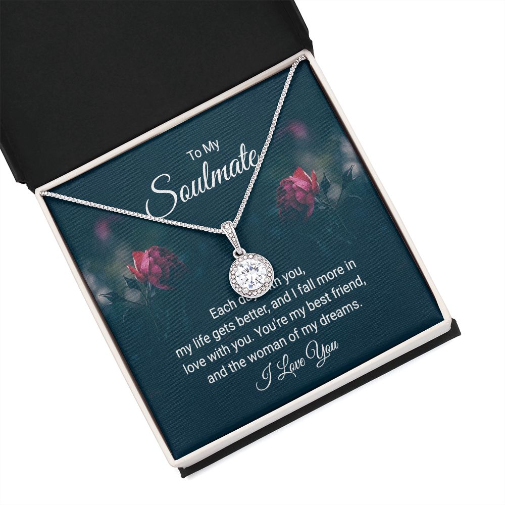 To My Soulmate Each Day With You Eternal Hope Necklace Message Card-Express Your Love Gifts