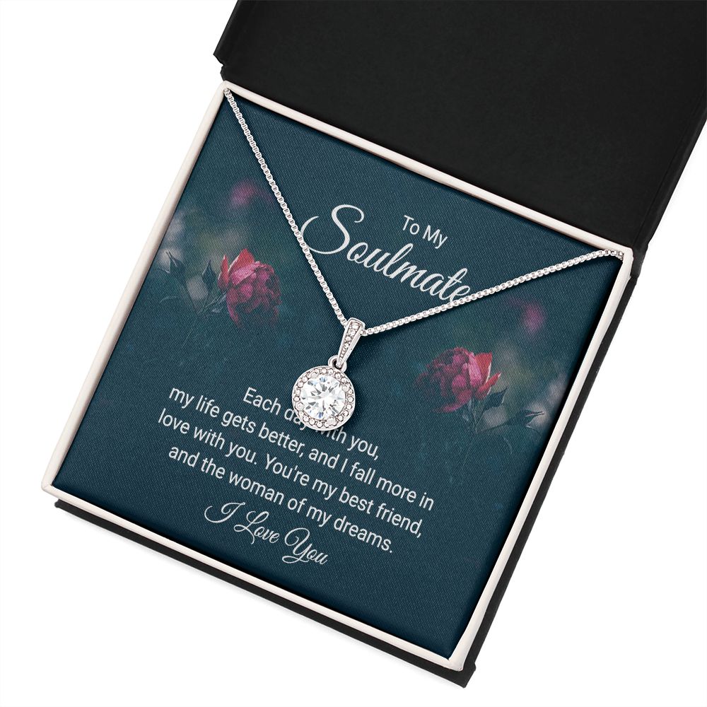 To My Soulmate Each Day With You Eternal Hope Necklace Message Card-Express Your Love Gifts
