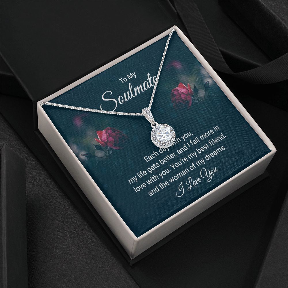 To My Soulmate Each Day With You Eternal Hope Necklace Message Card-Express Your Love Gifts