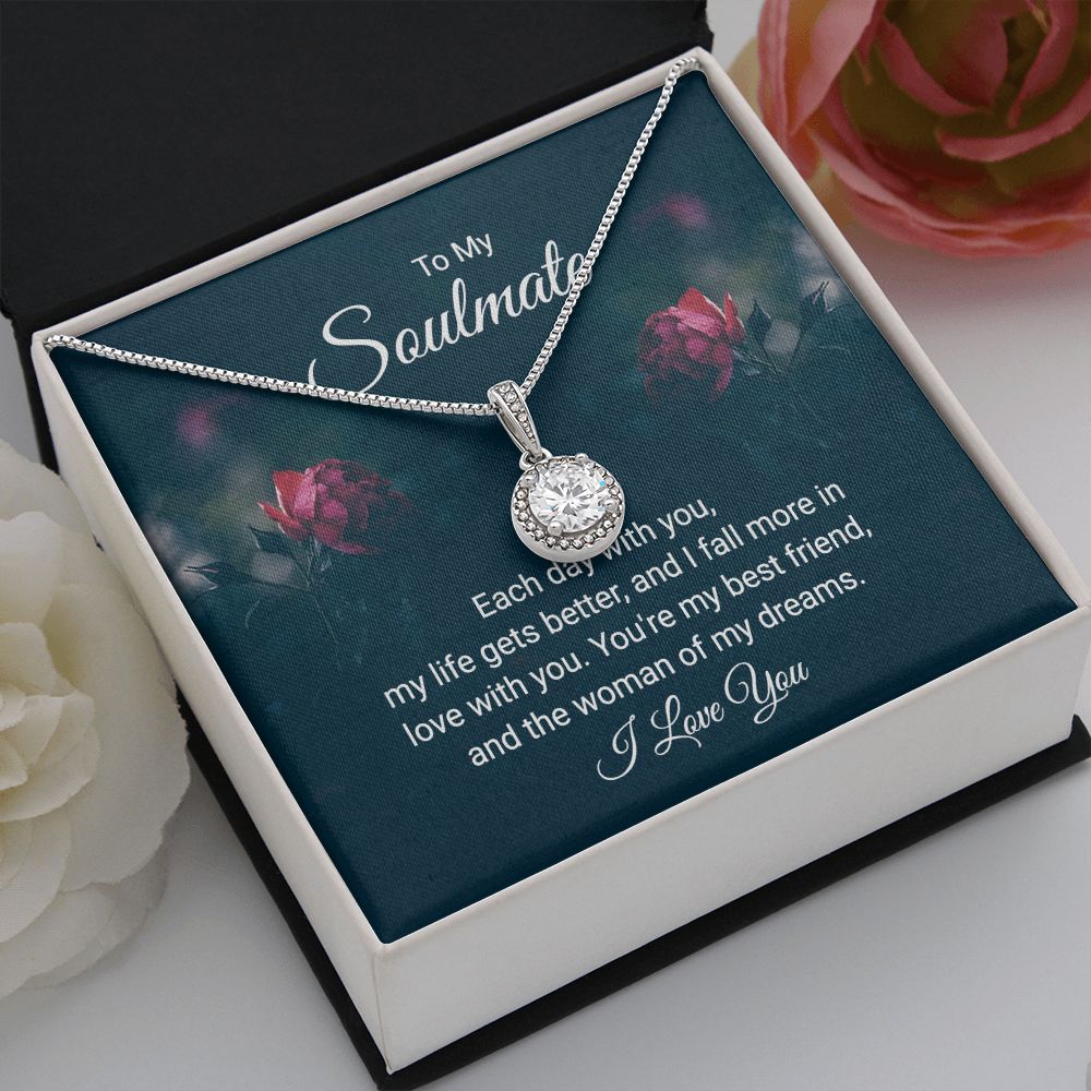 To My Soulmate Each Day With You Eternal Hope Necklace Message Card-Express Your Love Gifts