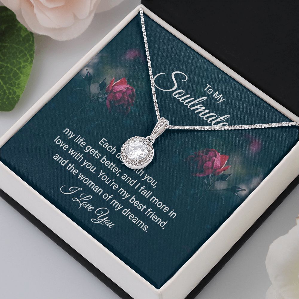 To My Soulmate Each Day With You Eternal Hope Necklace Message Card-Express Your Love Gifts