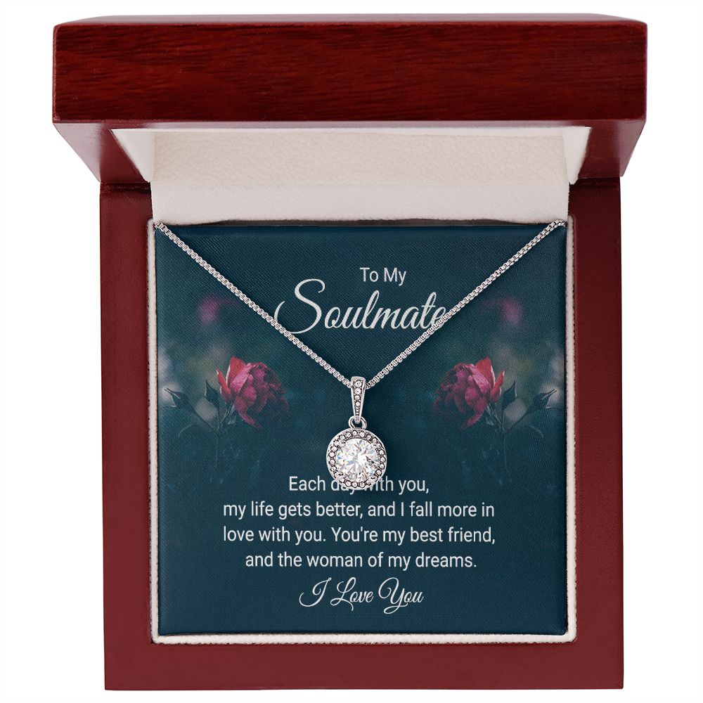 To My Soulmate Each Day With You Eternal Hope Necklace Message Card-Express Your Love Gifts