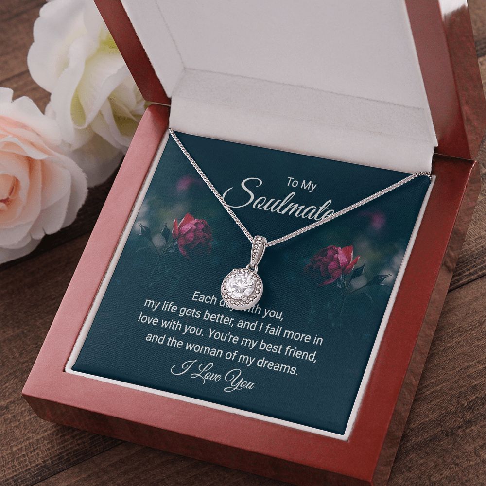 To My Soulmate Each Day With You Eternal Hope Necklace Message Card-Express Your Love Gifts